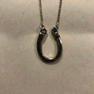 Danforth Silver Horseshoe Necklace NWT